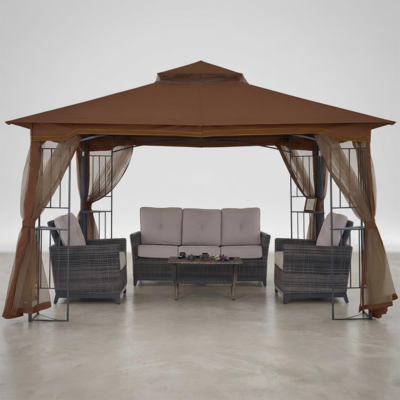 High Quality Morden BBQ Party Polycarbonate Roof Luxury Aluminium PC Top Garden Outdoor Gazebos