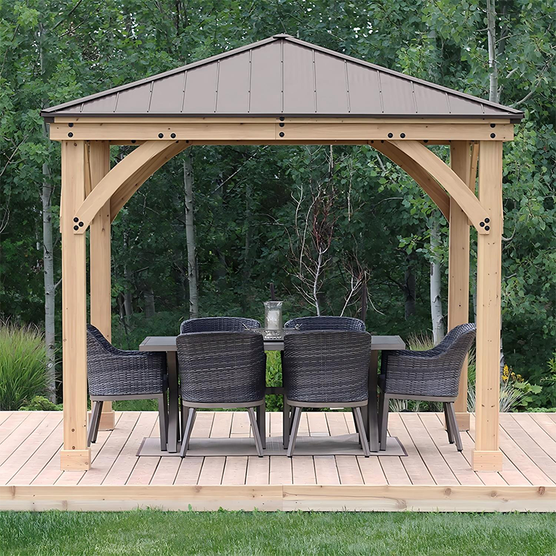 Steel Frame Four-season Patio Gazebo Canopy Steel Tube Roof